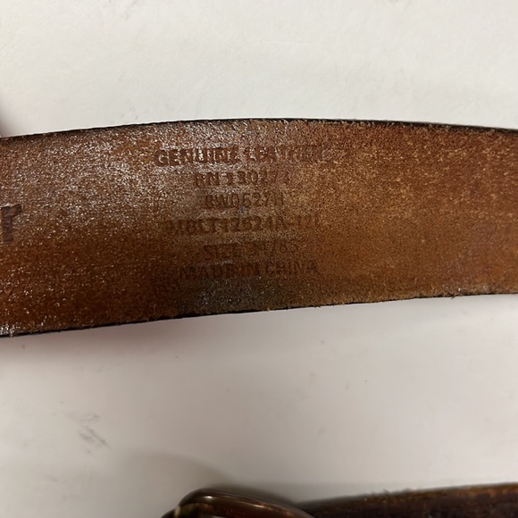 Vintage Wrangler bald eagle detailed leather belt - Picture 4 of 10